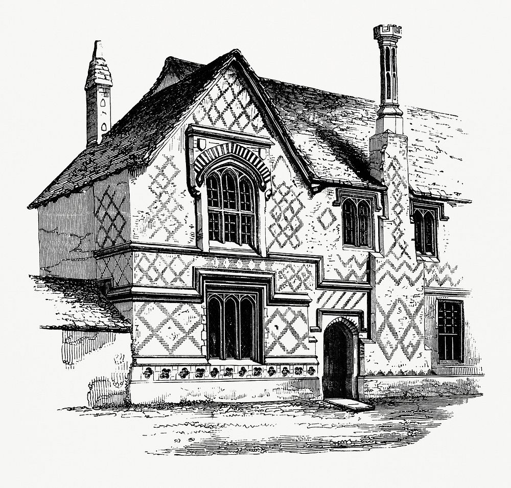 Vintage illustration of Residential Building