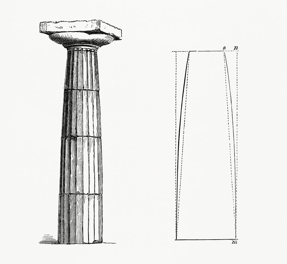 Column Design (1862) from Gazette Des Beaux-Arts, a French art review. Digitally enhanced from our own facsimile book. 