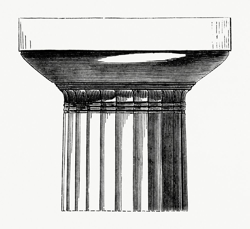 Closeup of a Column Head (1862) from Gazette Des Beaux-Arts, a French art review. Digitally enhanced from our own facsimile…