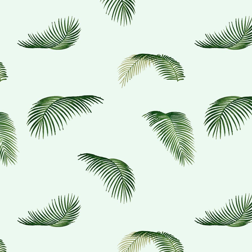 Tropical background with palm leaves illustration