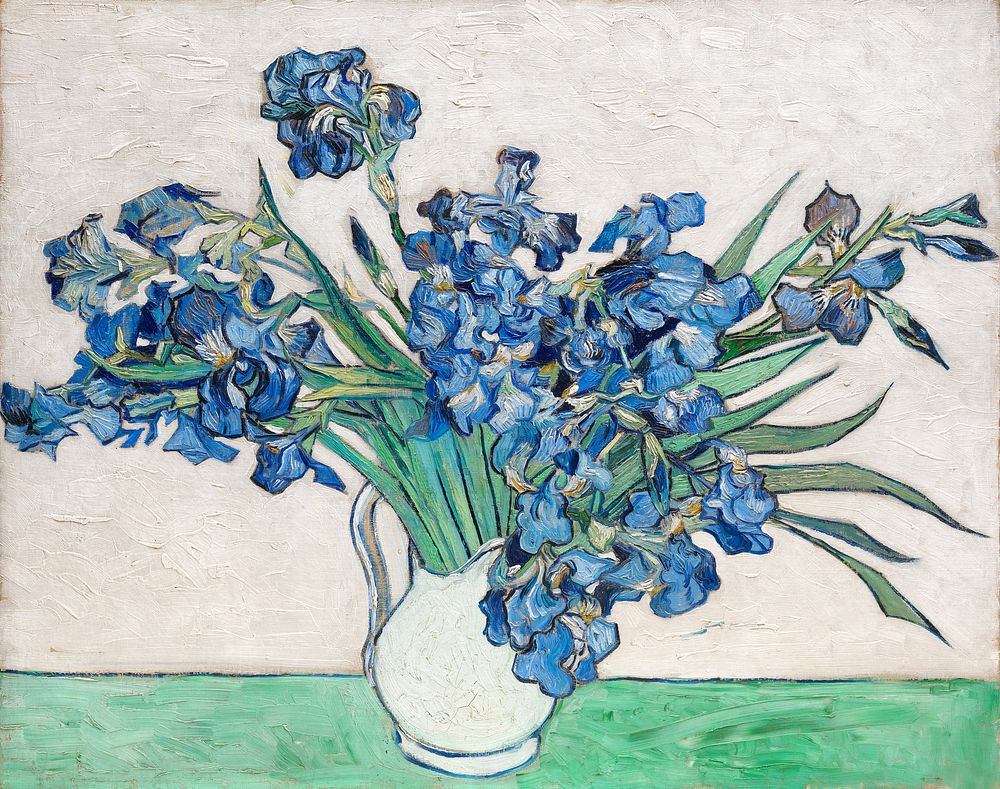 Vincent Van Gogh's Irises (1890). Original from the MET Museum. Digitally enhanced by rawpixel.