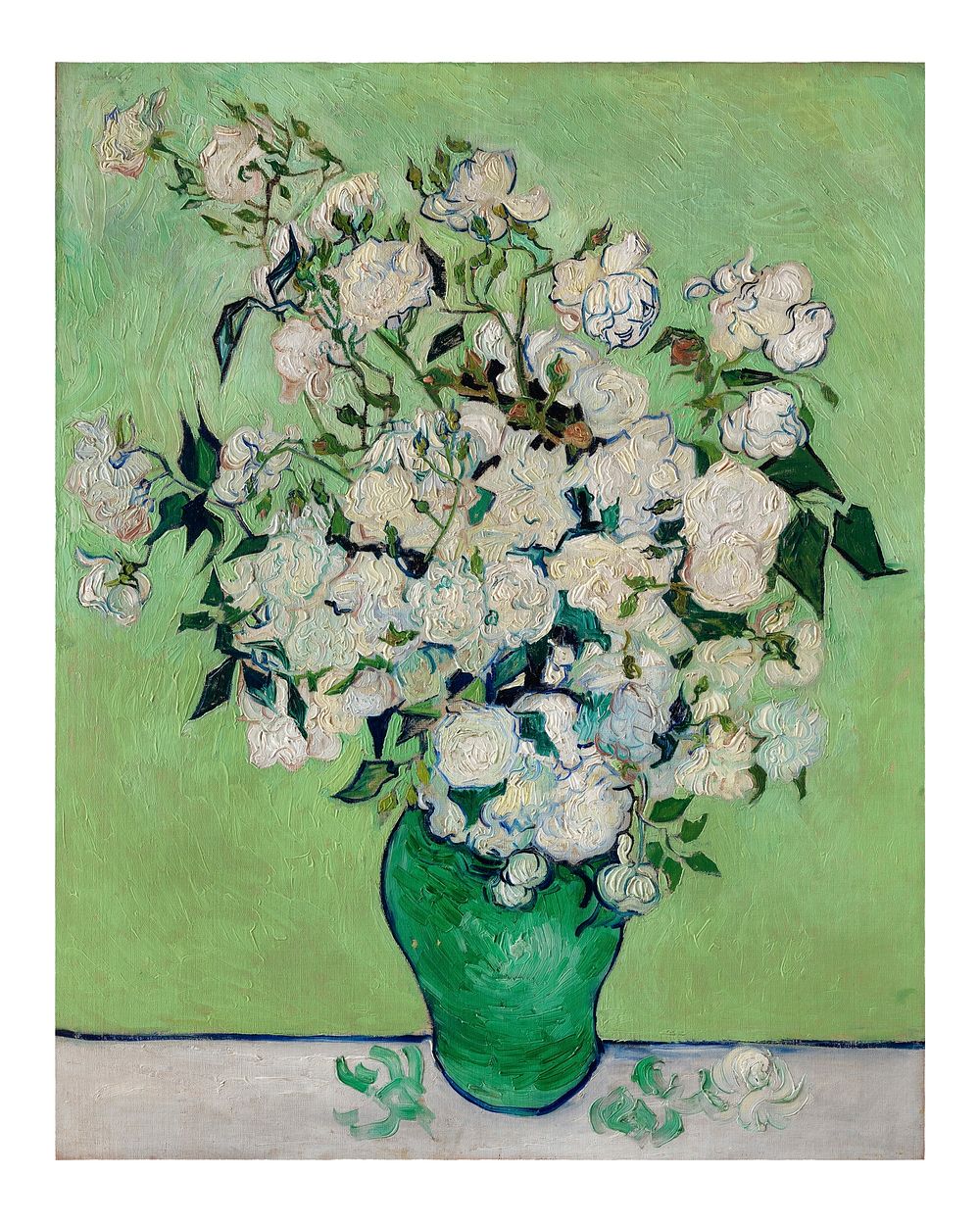 Roses (1890) by Vincent van Gogh.