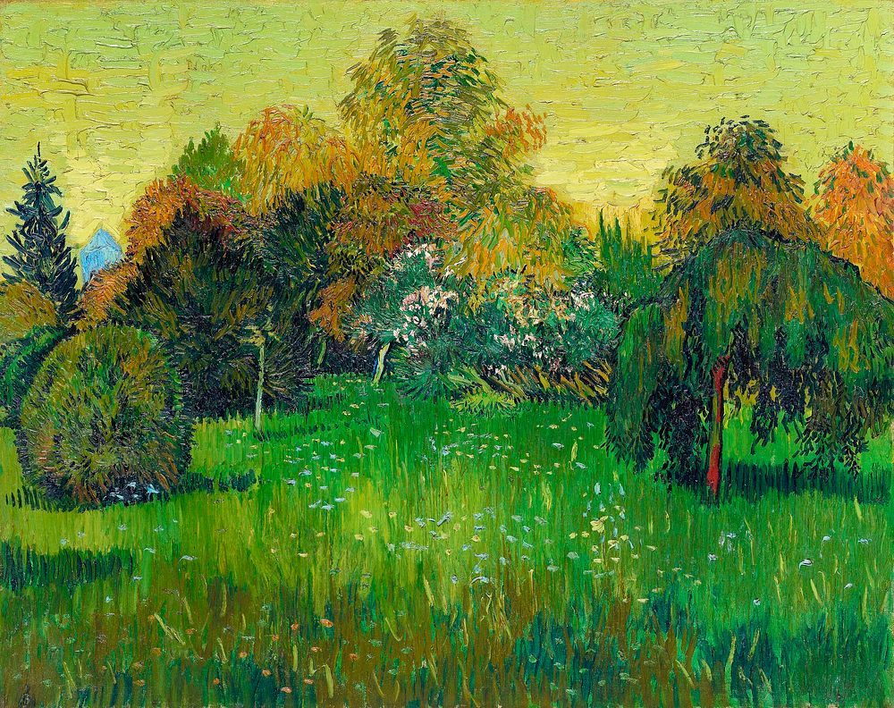 The Poet's Garden (1888) by Vincent Van Gogh. Original from the Art Institute of Chicago. Digitally enhanced by rawpixel.