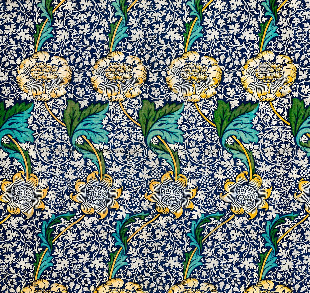 William Morris's (1834-1896) Kennet famous pattern. Original from The Cleveland Museum of Art. Digitally enhanced by…