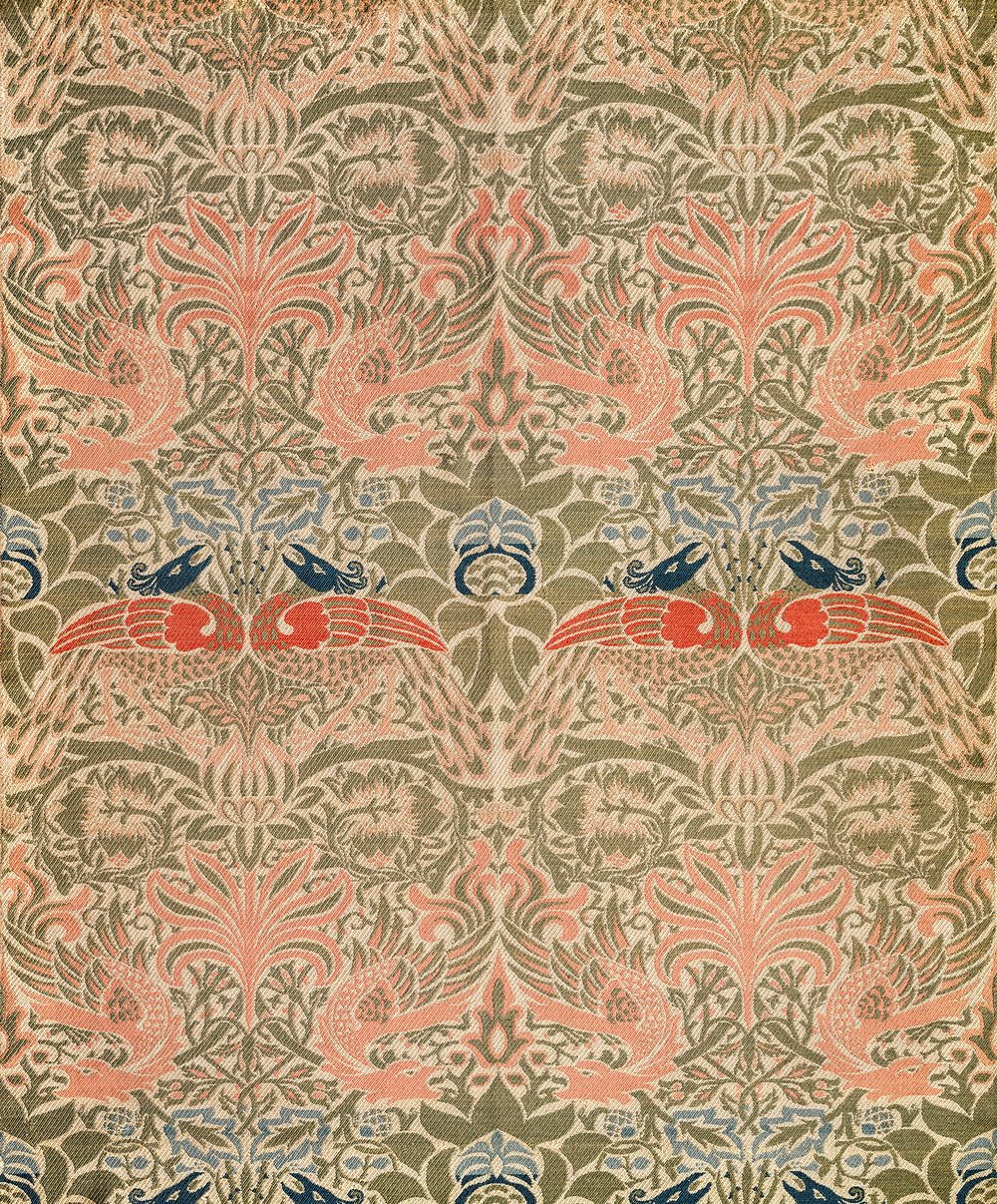 William Morris's Peacock and Dragon (1878) famous pattern. Original from The Cleveland Museum of Art. Digitally enhanced by…