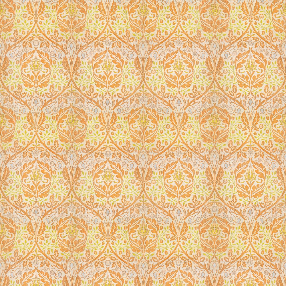 William Morris's vintage golden bough pattern illustration, remix from the original artwork