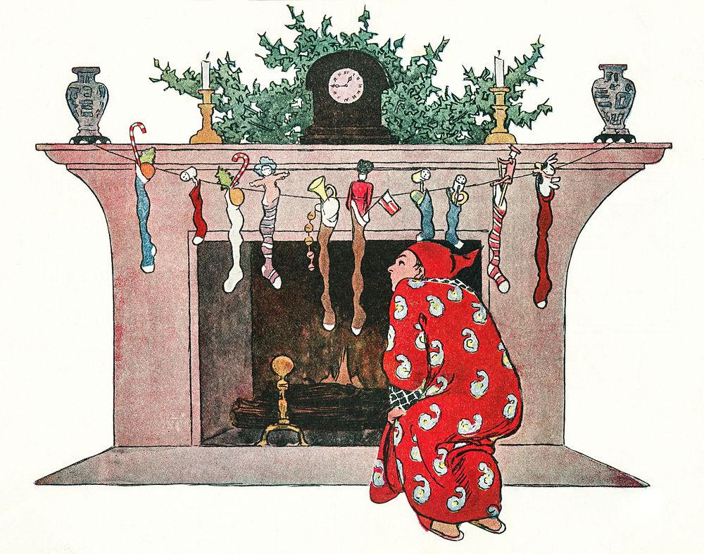 And Giving a Nod, Up the Chimney He Rose by Jessie Wilcox Smith (1863&ndash;1935). Original from The New York Public…