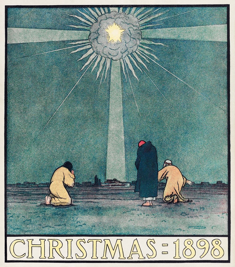 Christmas Poster (1898) by Harvey Ellis. Original from The MET Museum. Digitally enhanced by rawpixel.