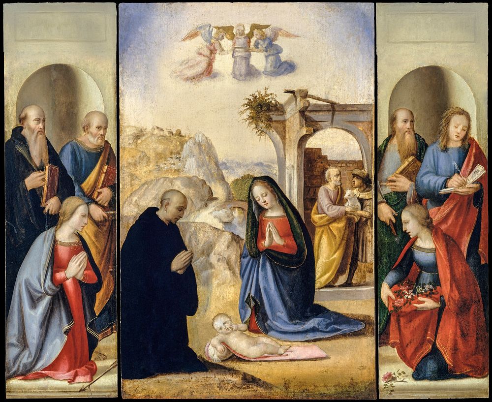 The Nativity with Saints by Ridolfo Ghirlandaio (1483&ndash;1561). Original from The MET Museum. Digitally enhanced by…