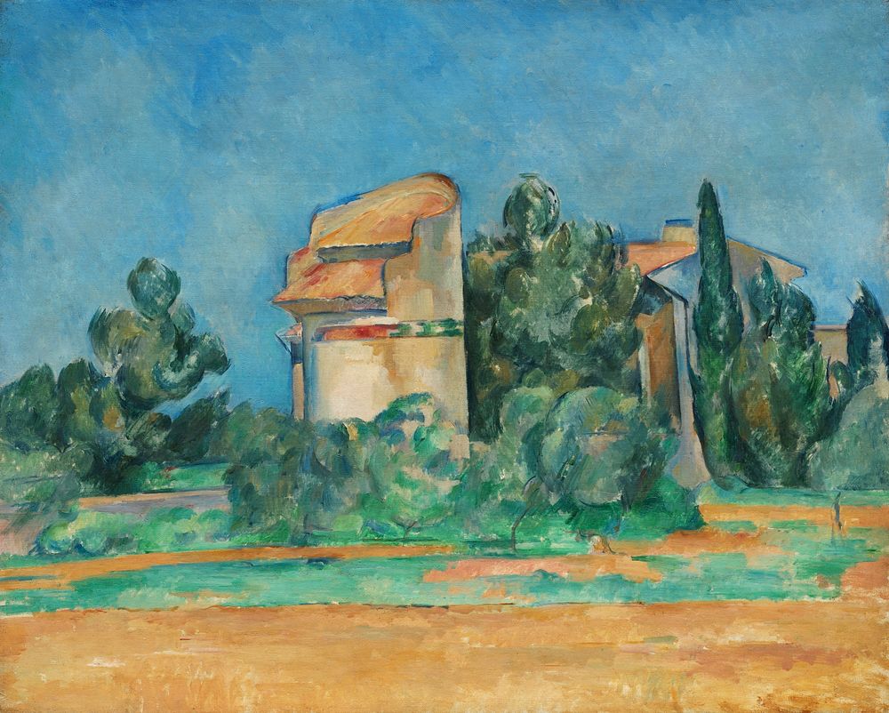 The Pigeon Tower at Bellevue (1890) by Paul C&eacute;zanne. Original from The Cleveland Museum of Art. Digitally enhanced by…