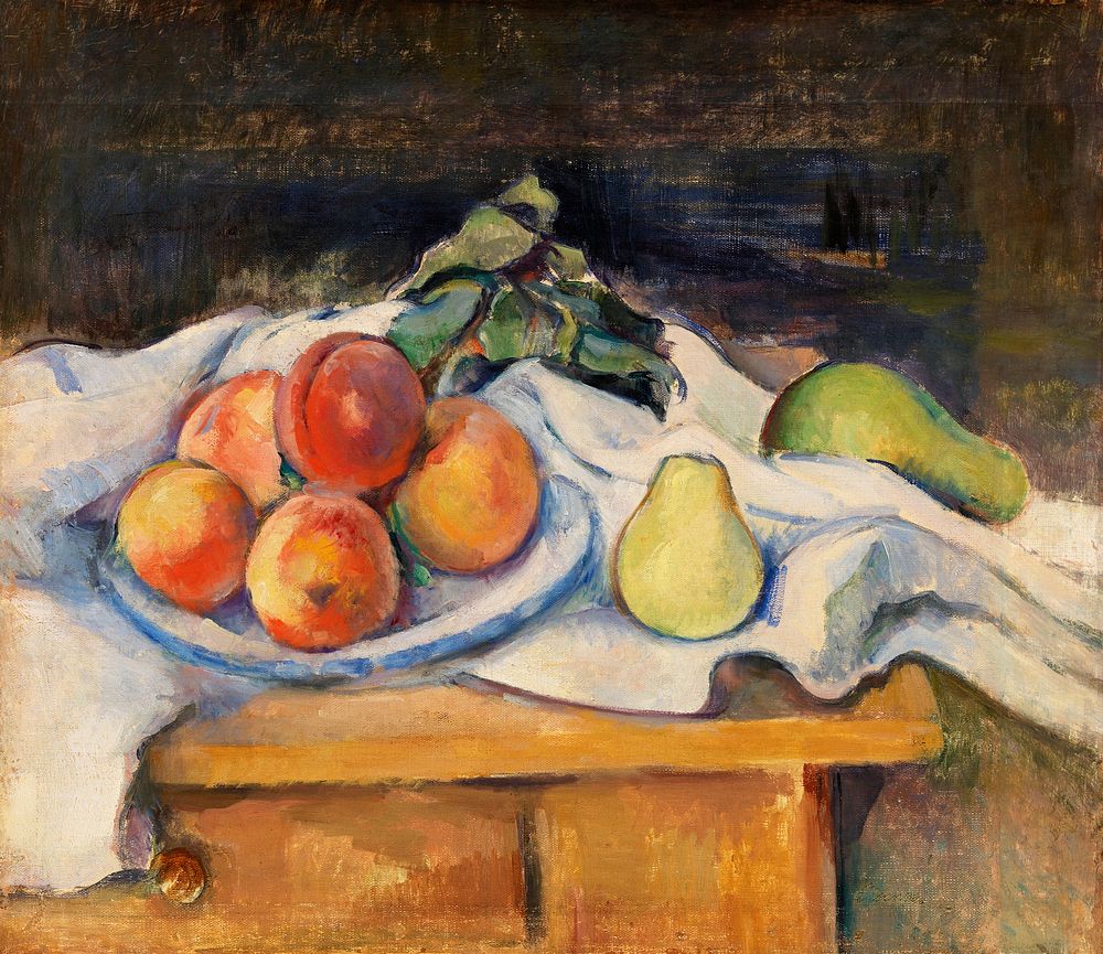 Fruit on a Table (Fruits sur la table) (ca. 1890&ndash;1893) by Paul C&eacute;zanne. Original from Original from Barnes…