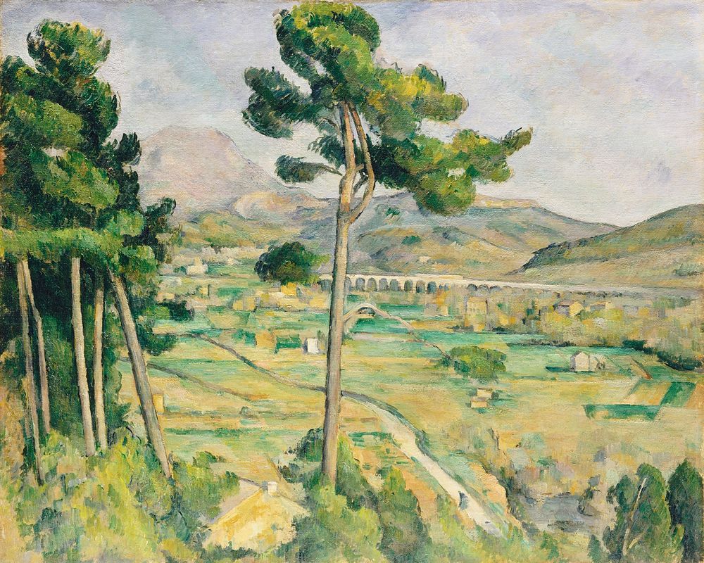 Mont Sainte-Victoire and the Viaduct of the Arc River Valley (ca. 1882&ndash;1885) by Paul C&eacute;zanne. Original from The…
