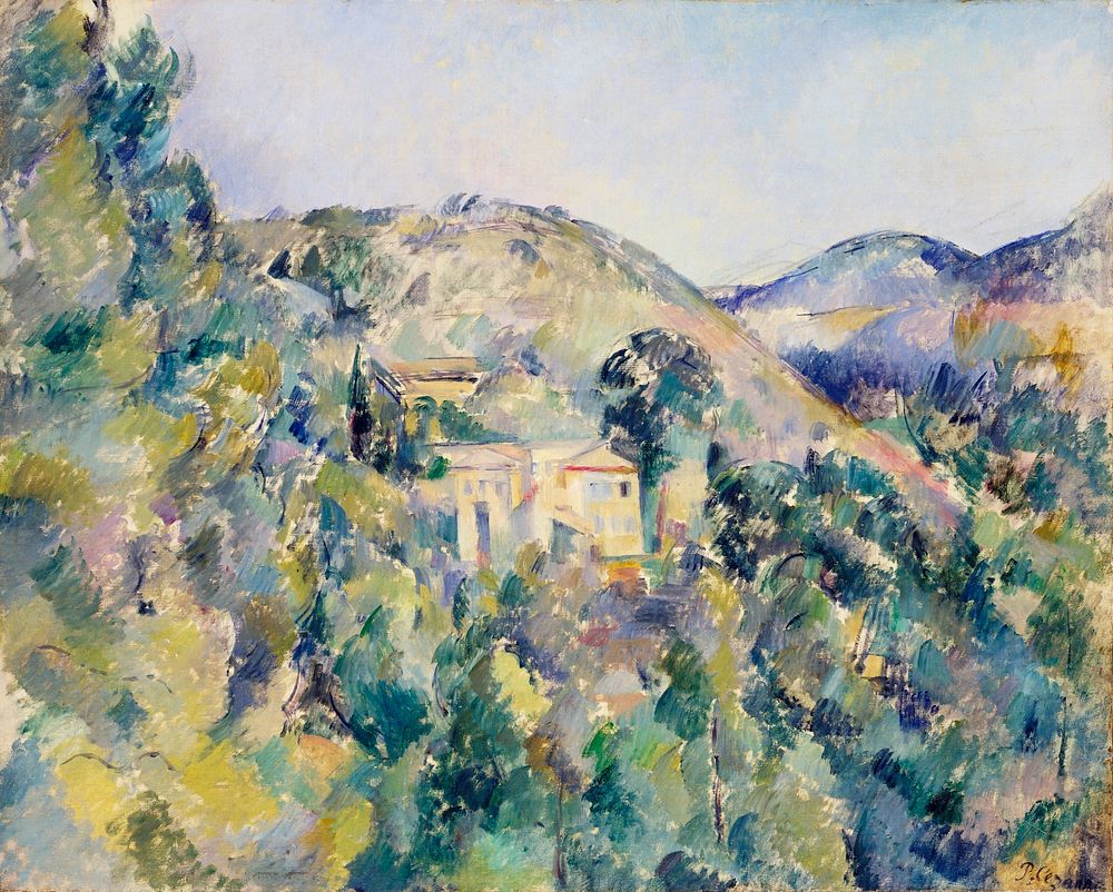 View of the Domaine Saint-Joseph (late 1880s) by Paul C&eacute;zanne. Original from The MET Museum. Digitally enhanced by…