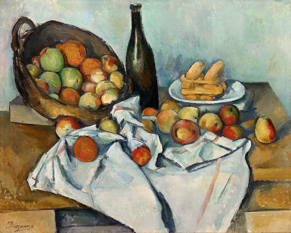 The Basket of Apples (ca. 1893) by Paul C&eacute;zanne. Original from The Art Institute of Chicago. Digitally enhanced by…