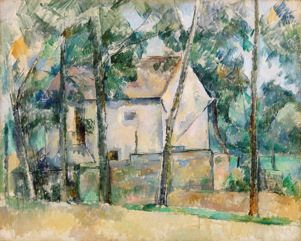 House and Trees (Maison et arbres) (ca. 1888&ndash;1890) by Paul C&eacute;zanne. Original from Original from Barnes…