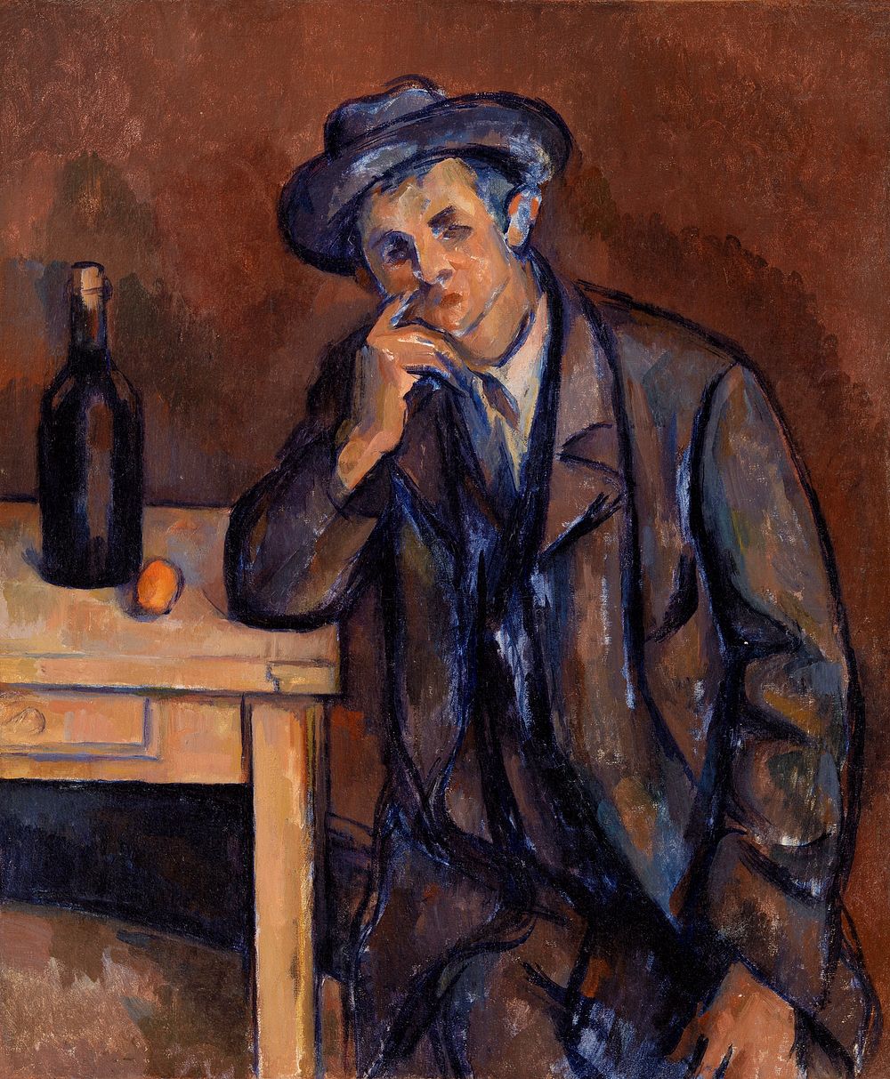 The Drinker (Le Buveur) (ca. 1898&ndash;1900) by Paul C&eacute;zanne. Original from Original from Barnes Foundation.…