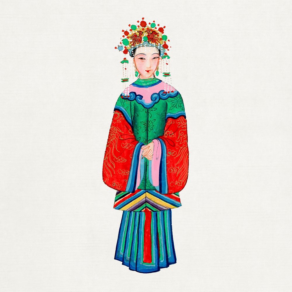 Princess imperial costume illustration psd