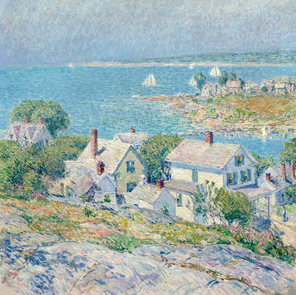 New England Headlands (1899) by Frederick Childe Hassam. Original from The Art Institute of Chicago. Digitally enhanced by…