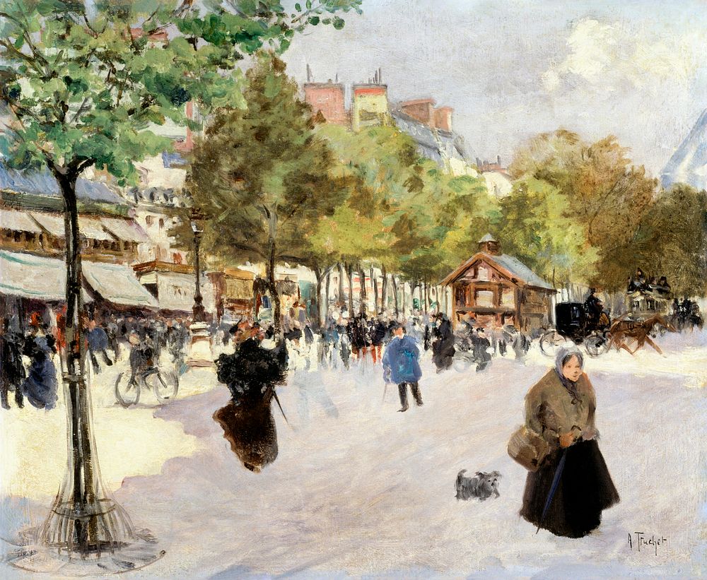 Boulevard de Clichy (1895) by Louis Abel-Truchet. The City of Paris Museums. Digitally enhanced by rawpixel.