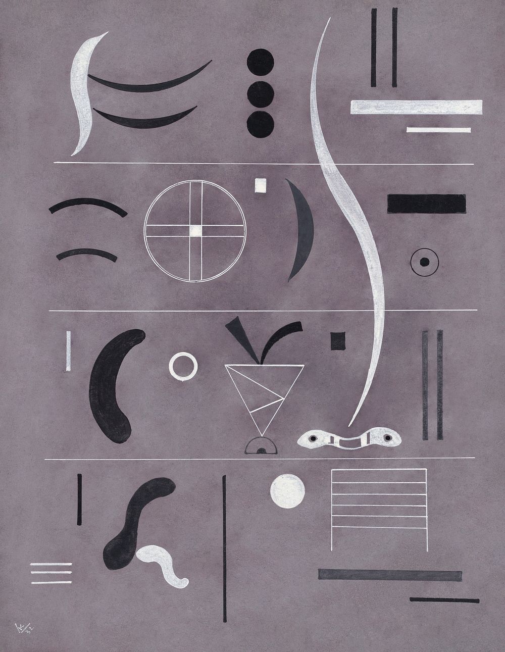 Four Parts (1932) drawing in high resolution by Wassily Kandinsky. Original from The MET Museum. Digitally enhanced by…