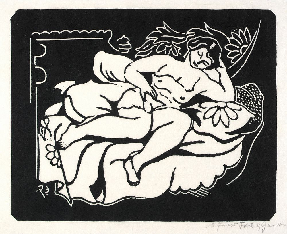Vintage erotic nude art of a naked woman. Nude on Sofa (1920&ndash;1930) by Emil Ganso. Original from The Smithsonian.…