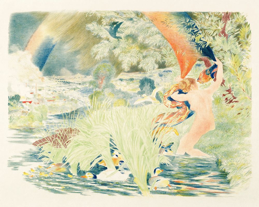 The Rainbow (1893) by F&eacute;lix Bracquemond. Original from The MET museum. Digitally enhanced by rawpixel.