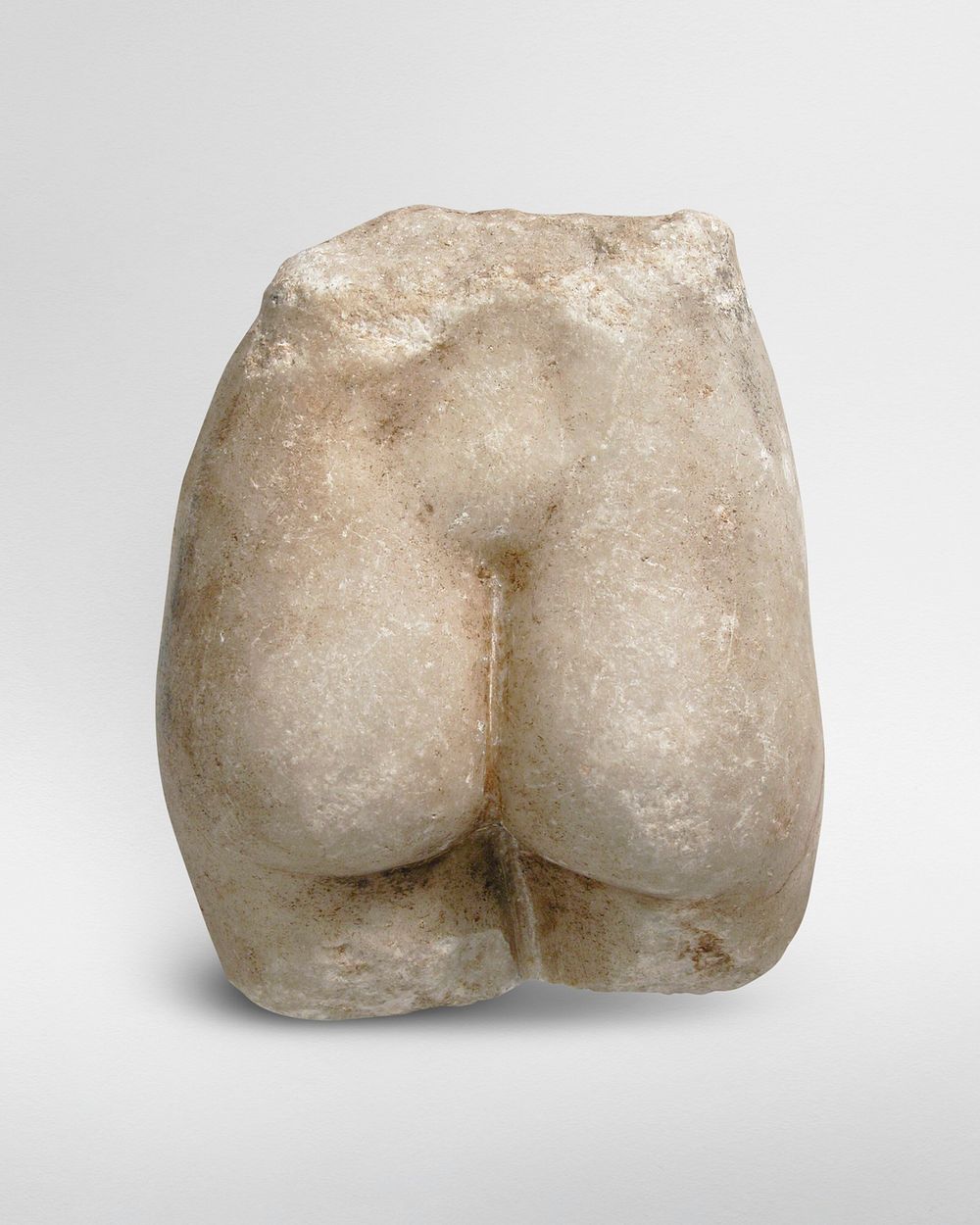 Young woman nude torso fragment back view mockup