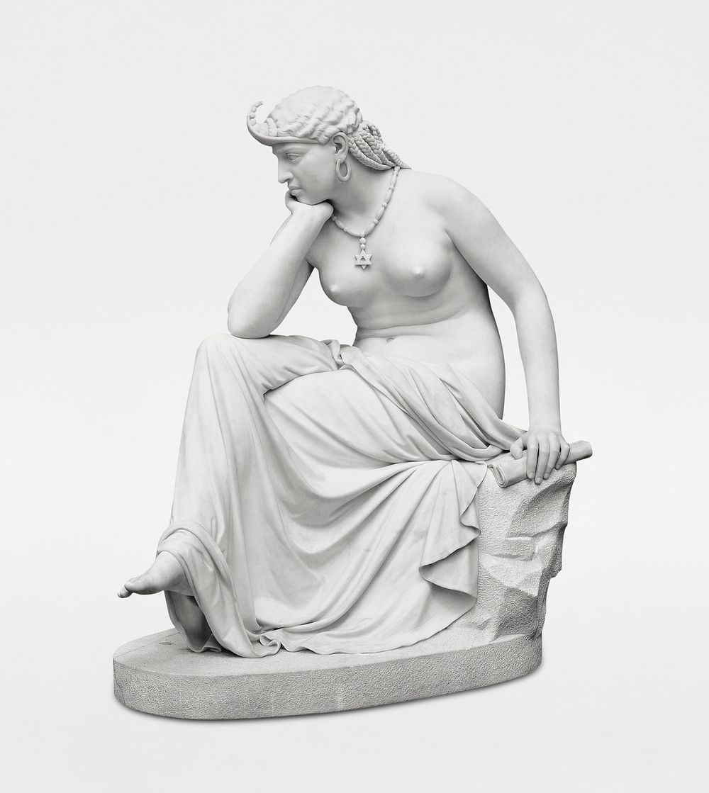 Marble young woman nude sculpture