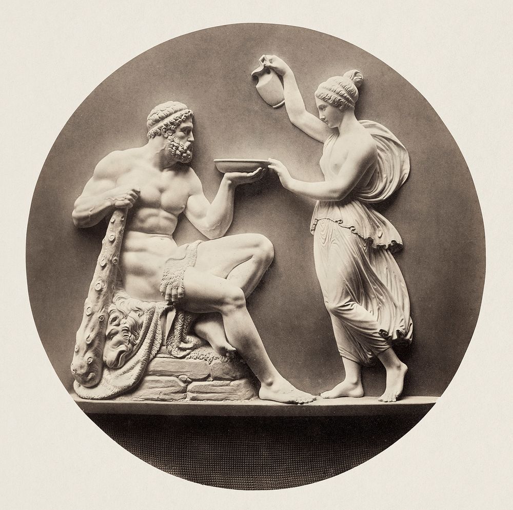 Hercules and Hebe (1872) by John G. Unnevehr. Original from The MET Museum. Digitally enhanced by rawpixel.