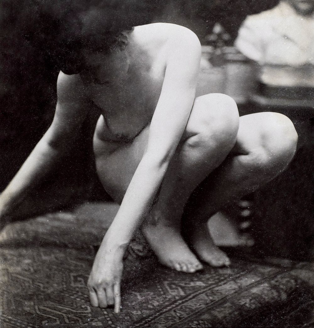 Nude Photography, study of a nude female model, seen from the front (ca. 1900&ndash;1914). Original from The Rijksmuseum.…