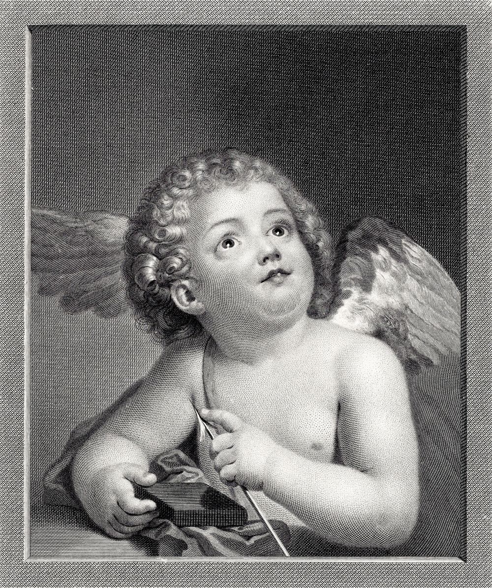 Cupid feeling the point of an arrow (1790) by Johann Friedrich Bause. Original from The MET Museum. Digitally enhanced by…