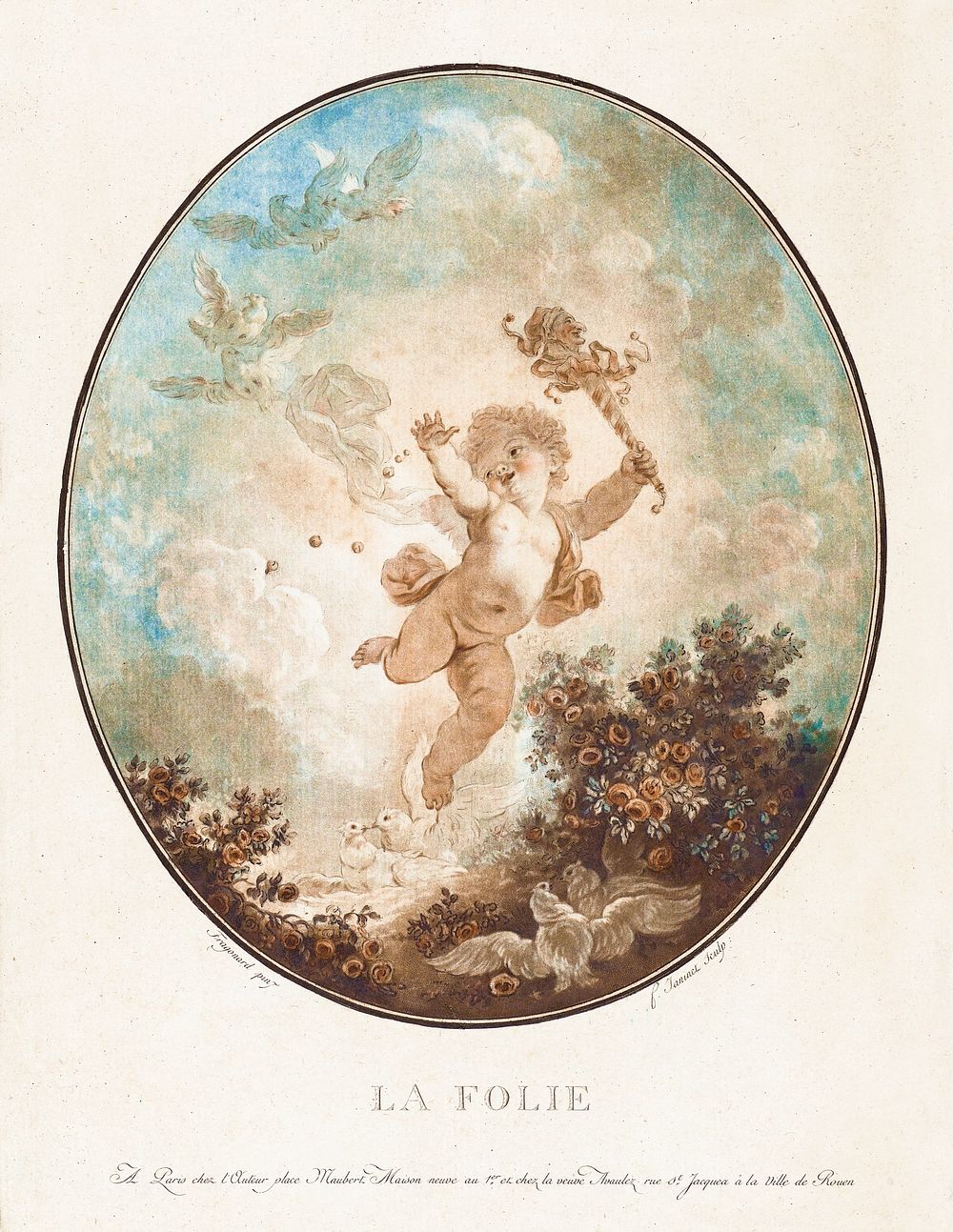 De losbandigheid (1777) painting in high resolution by Jean Fran&ccedil;ois Janinet. Original from The Rijksmuseum.…