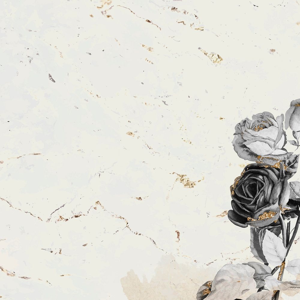 Blank floral shimmering wallpaper vector
