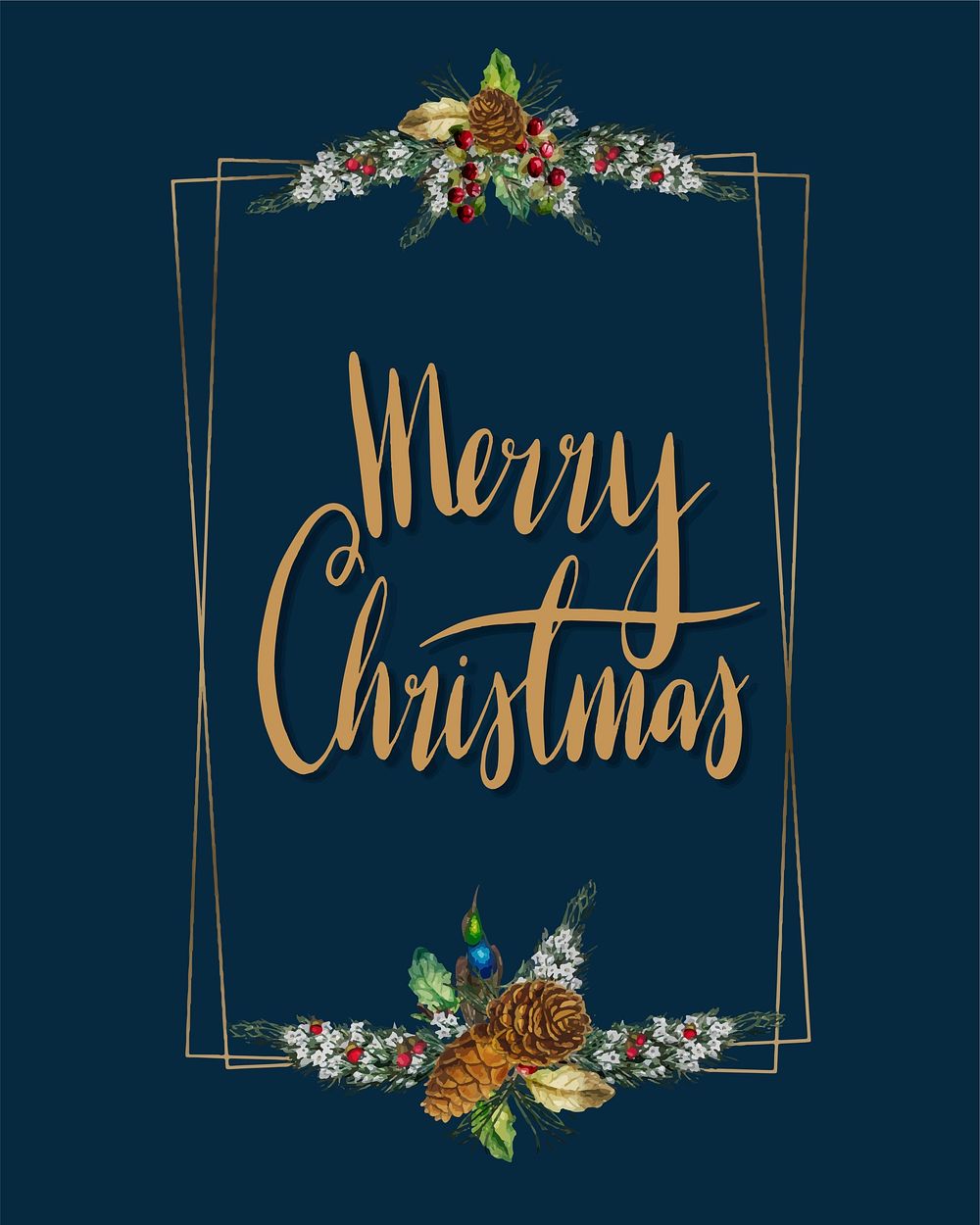 Merry Christmas card vector