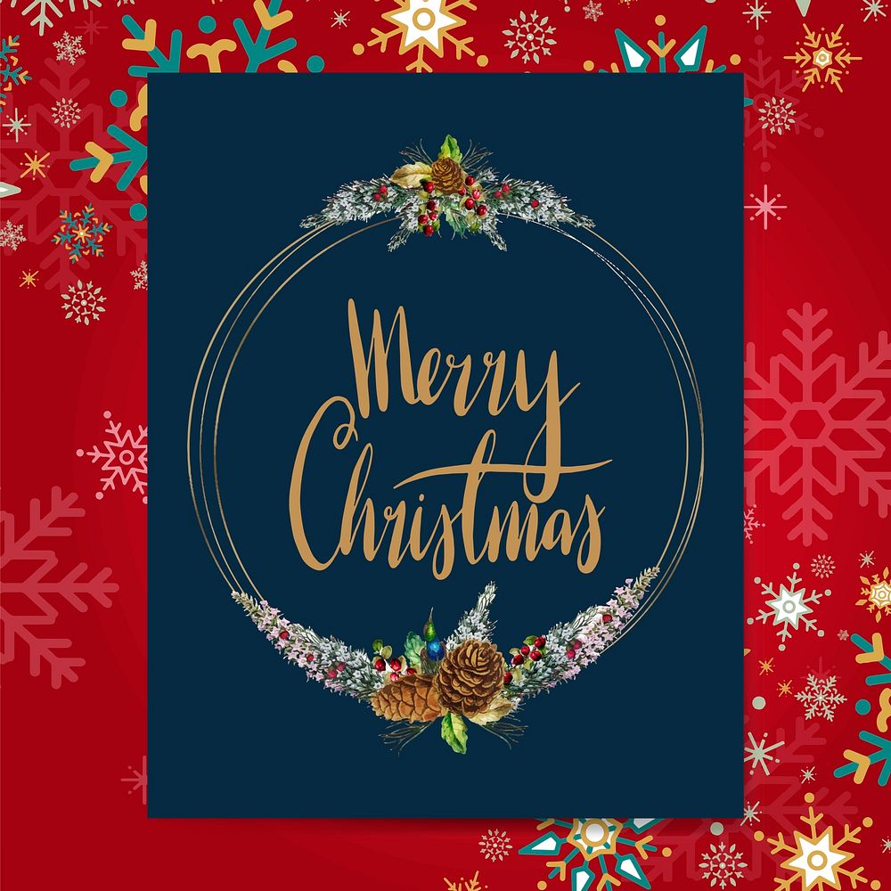 Merry Christmas card vector