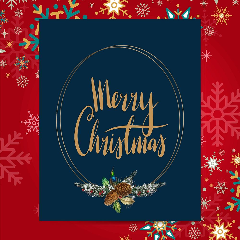 Merry Christmas card vector
