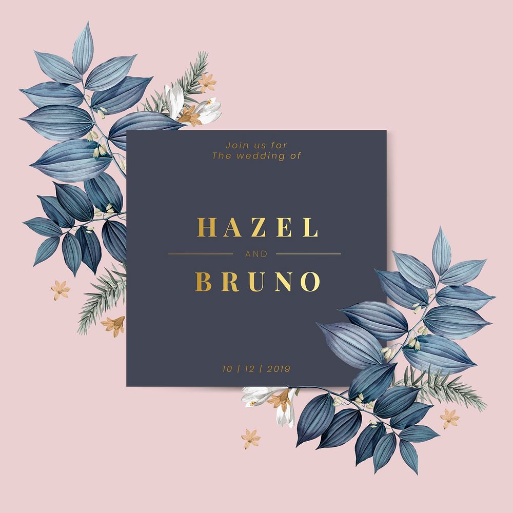 Wedding Invitation Background Blue And Pink Images | Free Photos, PNG