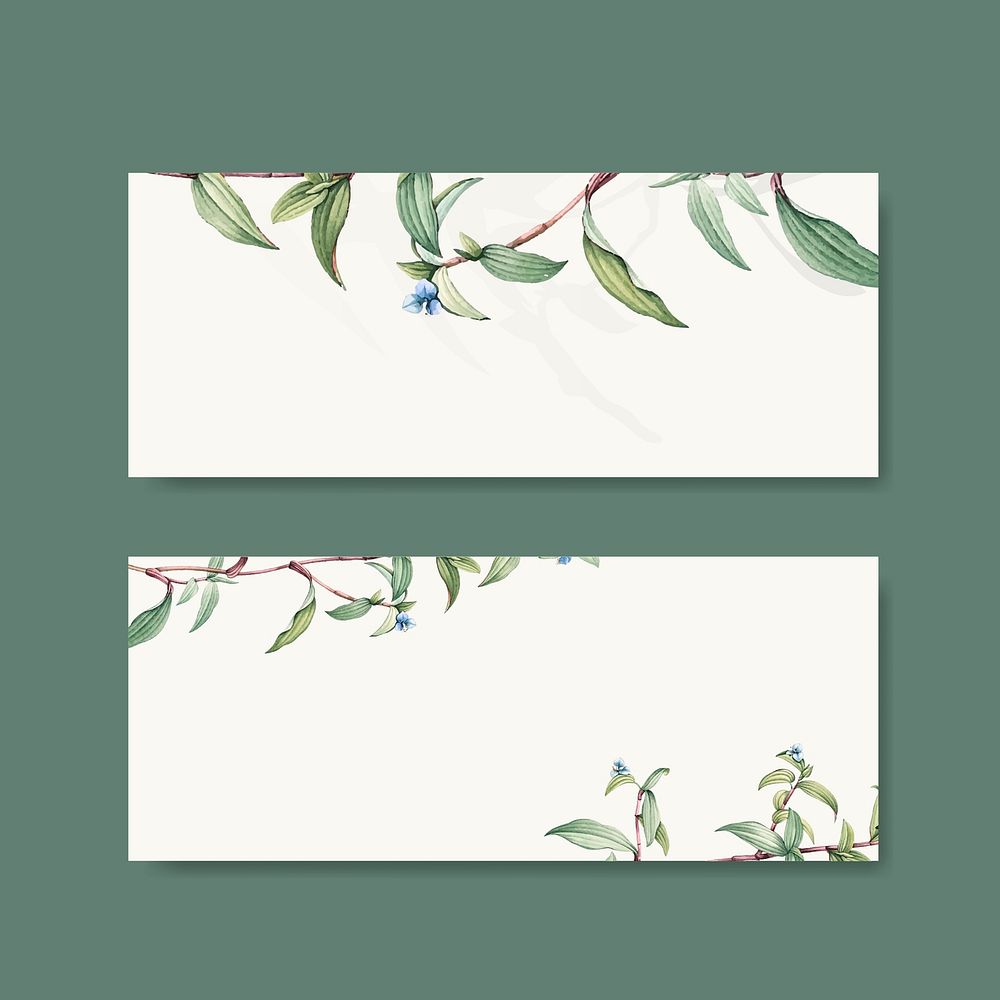 Green botanical leaves background design