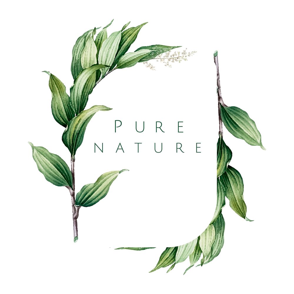 Pure nature logo design vector