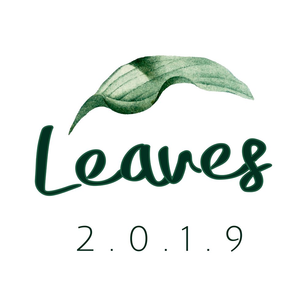 Leaves 2019 logo design vector