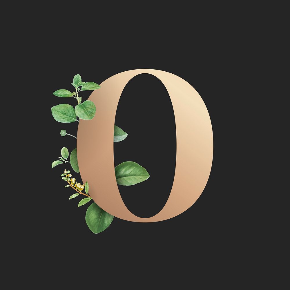 Botanical capital letter O vector | Premium Vector - rawpixel