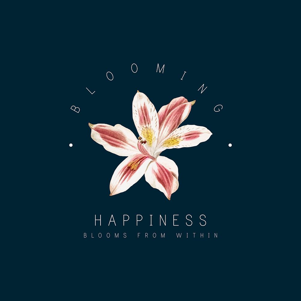 Happiness blooms from within with lily flower vector