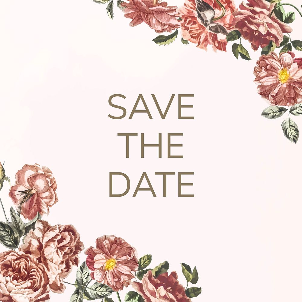 Save the date invitation illustration