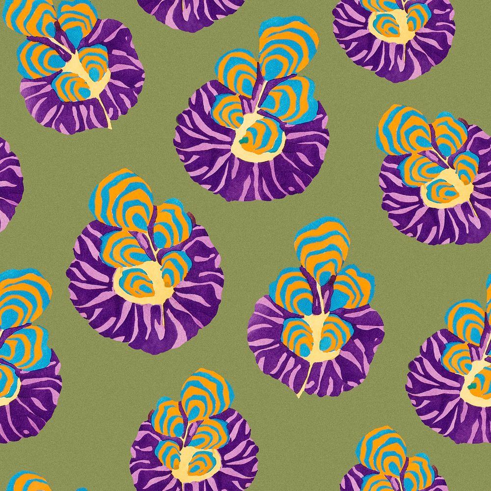 Botanical seamless pattern, colorful background psd