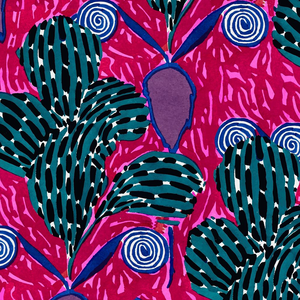 Art deco background, floral pattern vector