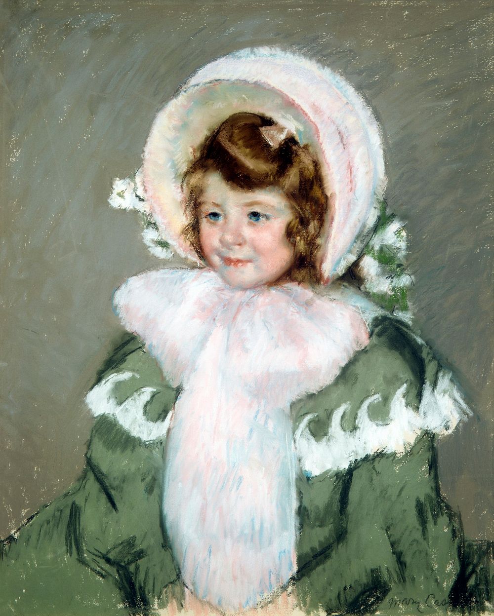Child in Green Coat (ca. | Free Photo Illustration - rawpixel