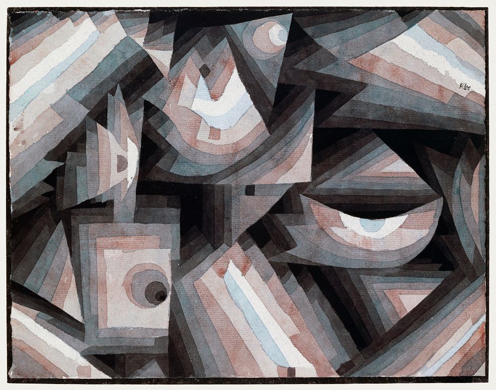 Crystal gradation (1921) painting in high resolution by Paul Klee. Original from the Kunstmuseum Basel Museum. Digitally…