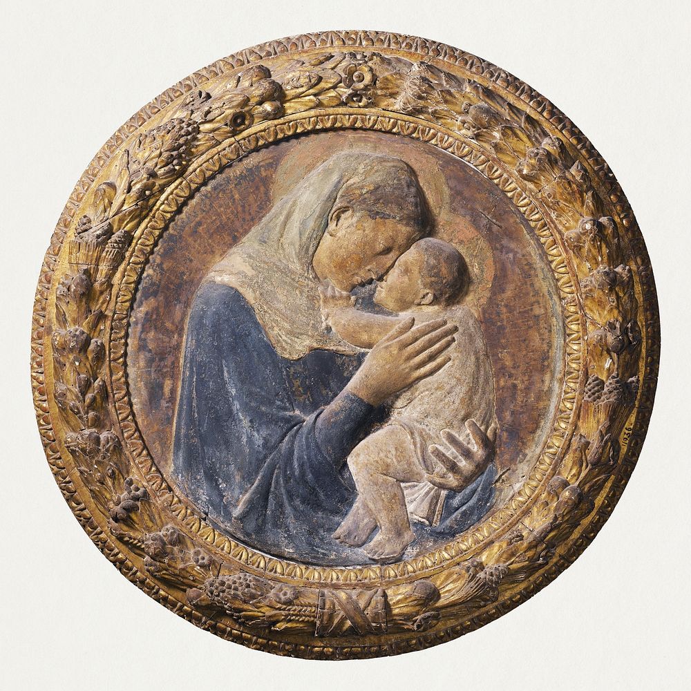 Donatello's Madonna dei Pazzi (ca. 1386&ndash;1466) famous sculpture. Original from the Rijksmuseum. Digitally enhaced by…