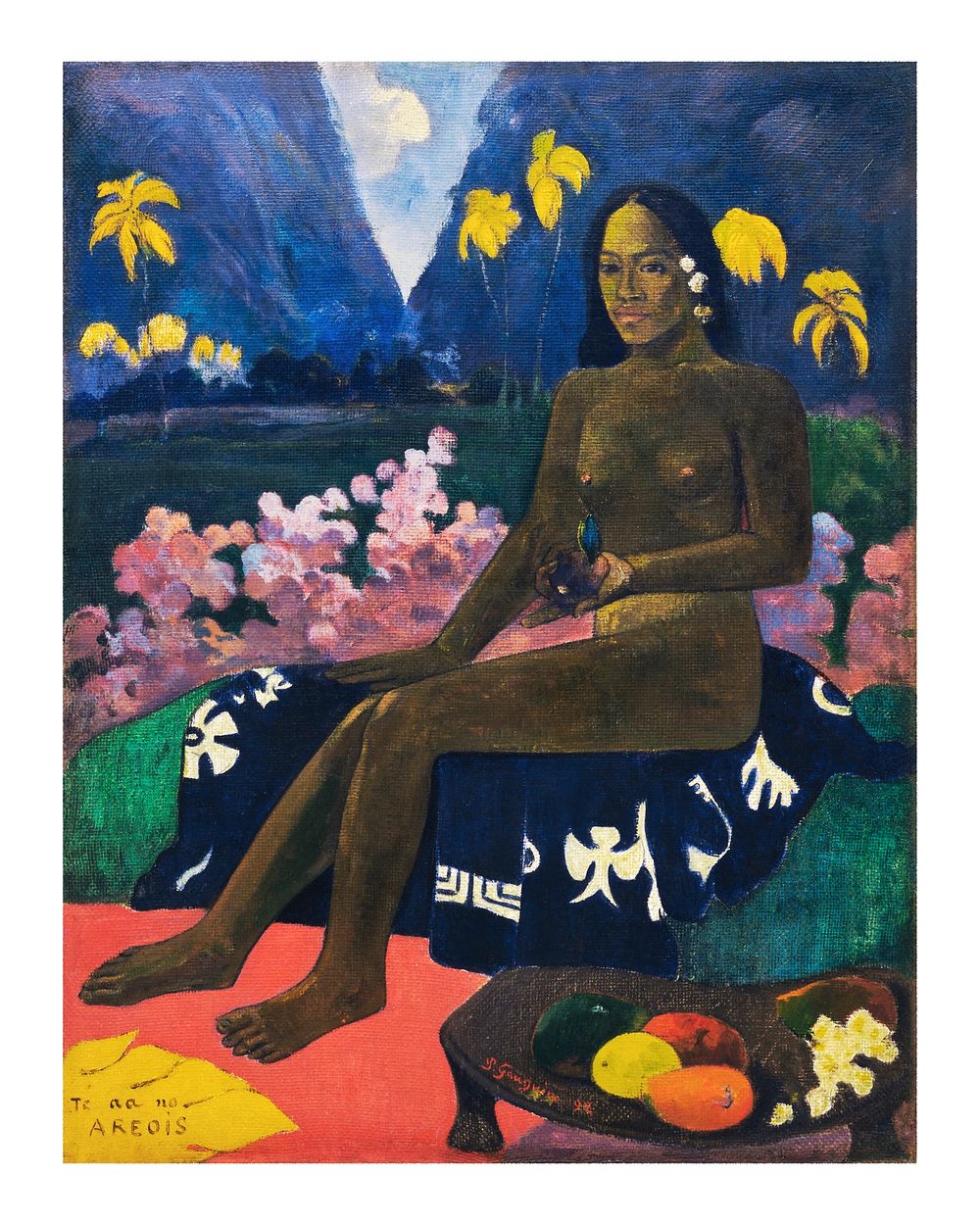 Paul Gauguin art print, famous woman painting The Seed of the Areoi art decor