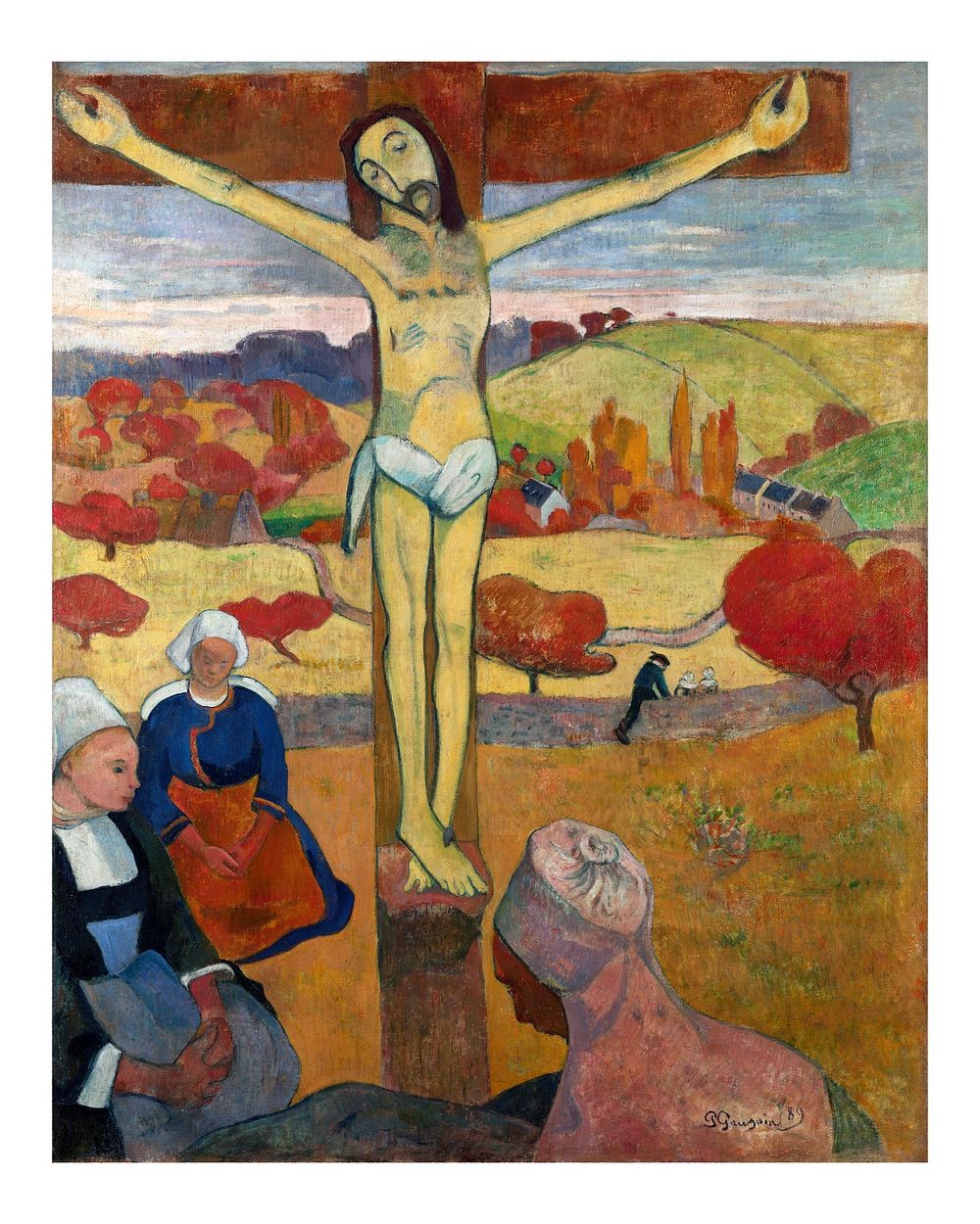 Paul Gauguin art print, famous painting The Yellow Christ wall decor